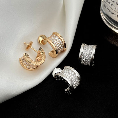 [Windsor Jewelry]ZERO 1 DIAMOND PAVED EARRINGS