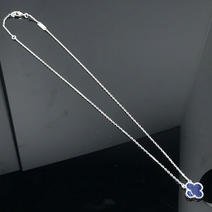 [Windsor Jewelry]CLOVER PIETERSITE SILVER LONG NECKLACE