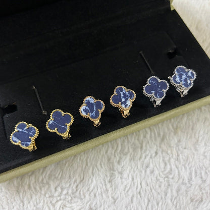 [Windsor Jewelry]CLOVER PIETERSITE MEDIUM STUD EARRINGS
