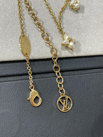 [Windsor Jewelry]FLOWERGRAM GOLD MOP DOUBLE ROW NECKLACE