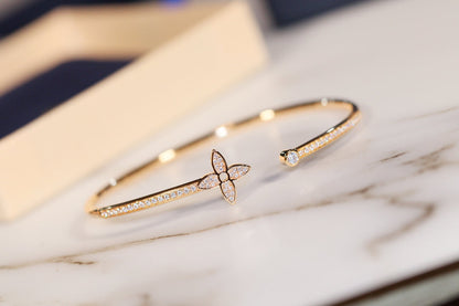 [Windsor Jewelry]IDYLLE GOLD OPEN BRACELET DIAMOND PAVED