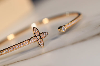 [Windsor Jewelry]IDYLLE GOLD OPEN BRACELET DIAMOND PAVED