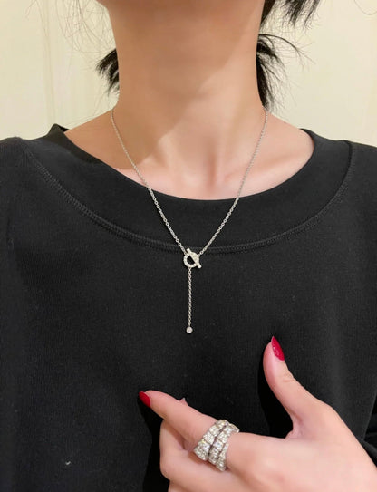 [Windsor Jewelry]FINESSE SILVER DIAMOND NECKLACE