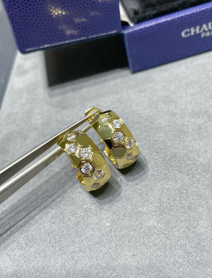 [Windsor Jewelry]BEE LOVE DIAMOND HOOP EARRINGS