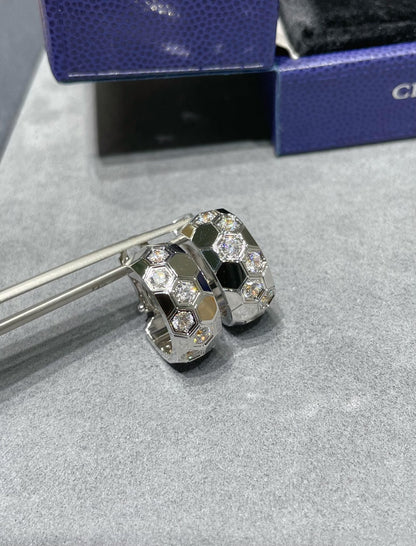 [Windsor Jewelry]BEE LOVE DIAMOND HOOP EARRINGS
