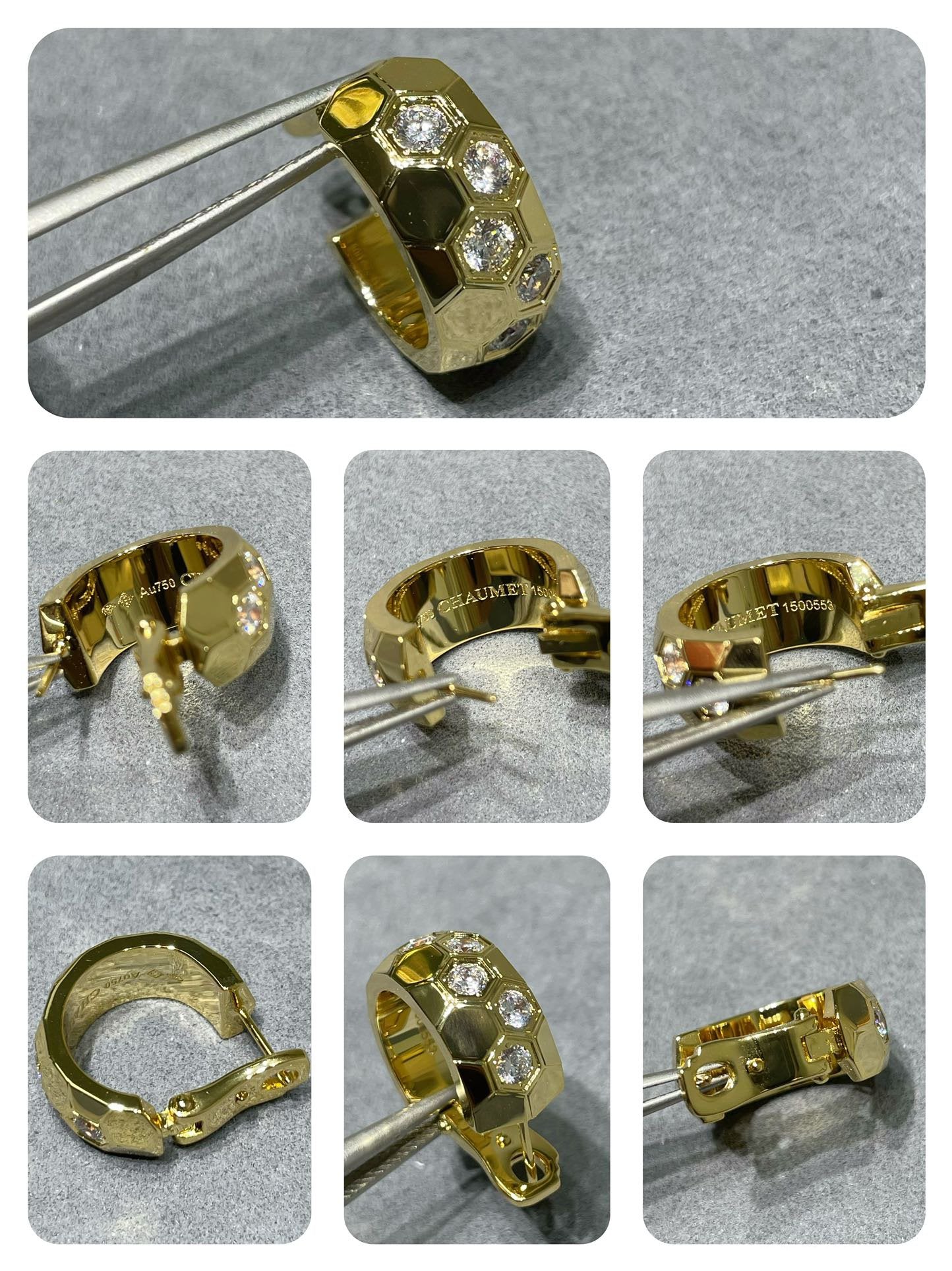 [Windsor Jewelry]BEE LOVE DIAMOND HOOP EARRINGS