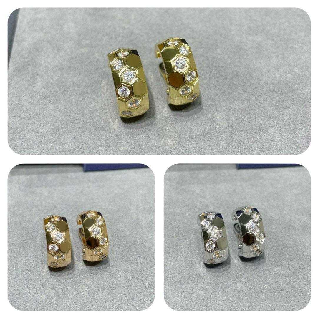 [Windsor Jewelry]BEE LOVE DIAMOND HOOP EARRINGS