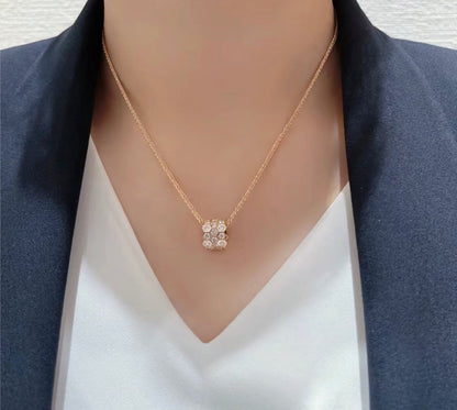 [Windsor Jewelry]BEE LOVE DIAMOND PAVED 3 ROW NECKLACE