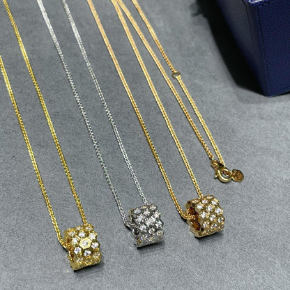 [Windsor Jewelry]BEE LOVE DIAMOND PAVED 3 ROW NECKLACE