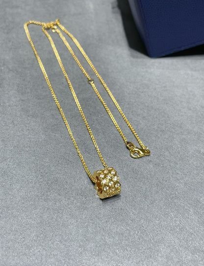 [Windsor Jewelry]BEE LOVE DIAMOND PAVED 3 ROW NECKLACE
