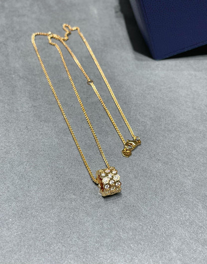 [Windsor Jewelry]BEE LOVE DIAMOND PAVED 3 ROW NECKLACE