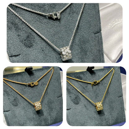 [Windsor Jewelry]BEE LOVE DIAMOND PAVED 3 ROW NECKLACE