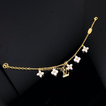 [Windsor Jewelry]LOGO 6 MOTIF STAR AND SUN GOLD BRACELET