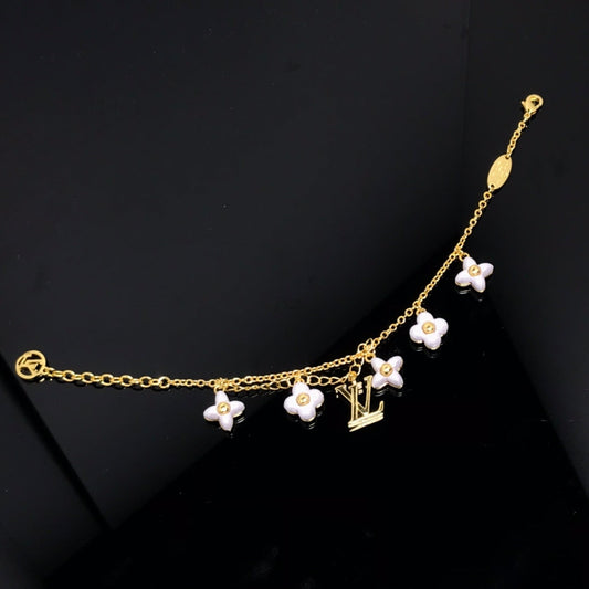 [Windsor Jewelry]LOGO 6 MOTIF STAR AND SUN GOLD BRACELET