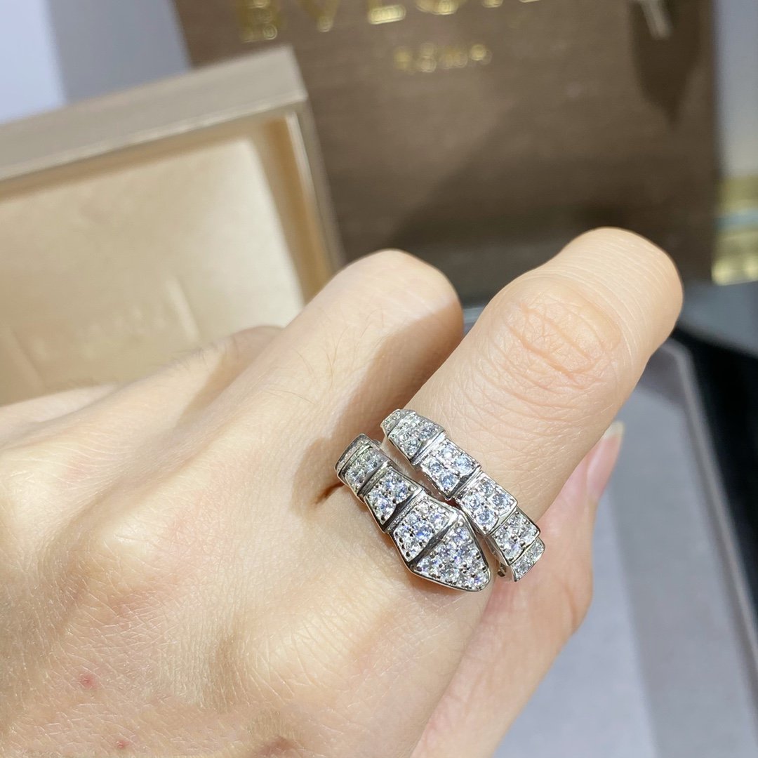 [Windsor Jewelry]SERPENTI RING SILVER DIAMOND PAVED