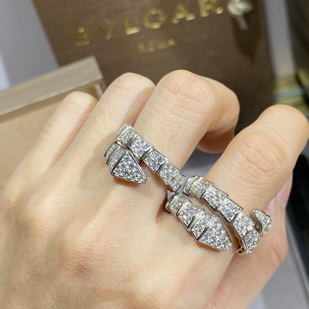 [Windsor Jewelry]SERPENTI RING SILVER DIAMOND PAVED