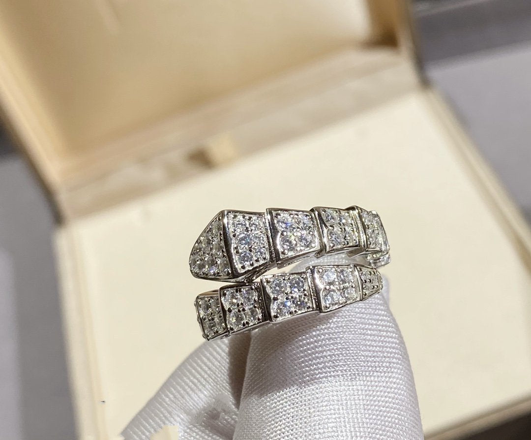 [Windsor Jewelry]SERPENTI RING SILVER DIAMOND PAVED