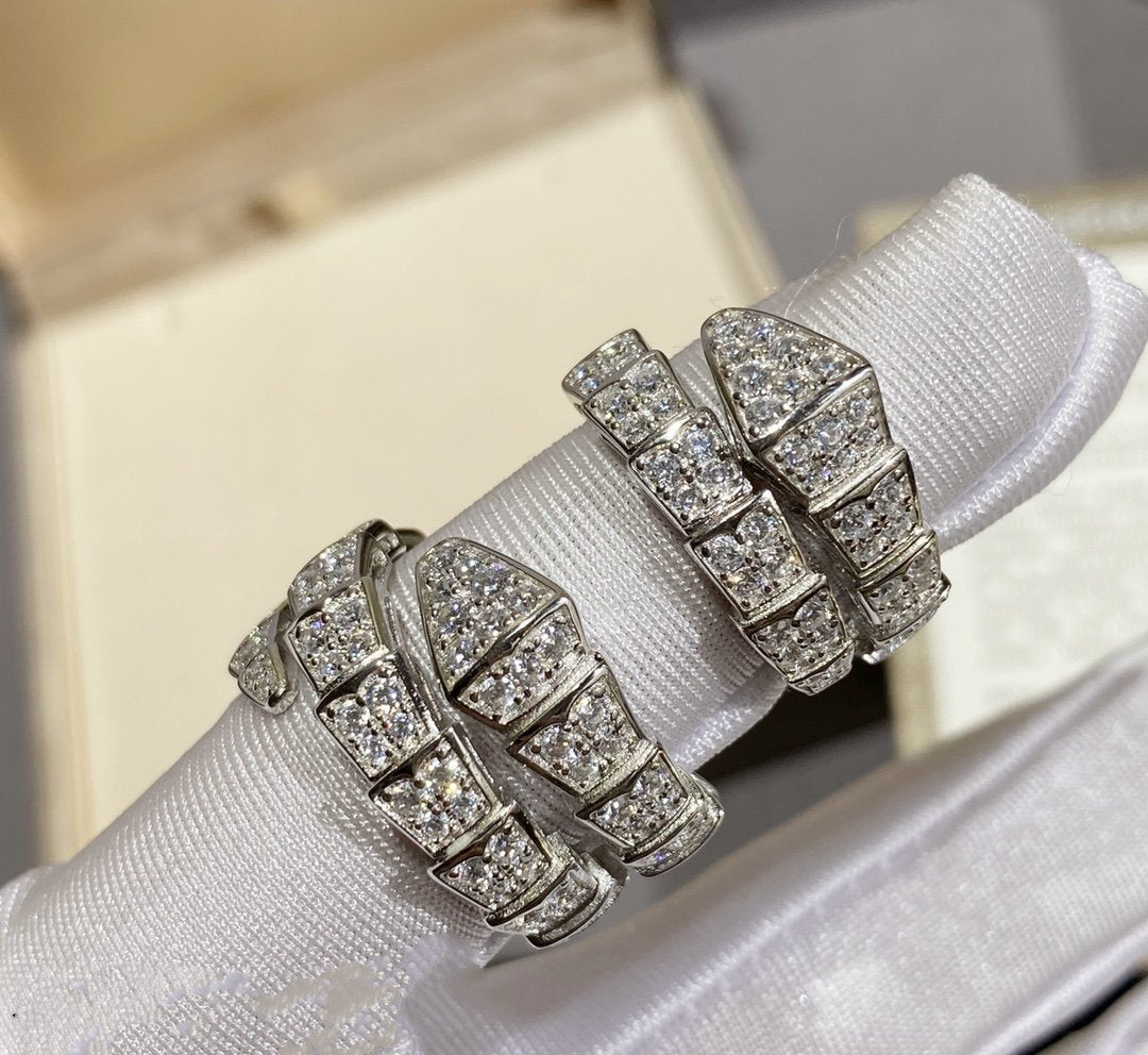 [Windsor Jewelry]SERPENTI RING SILVER DIAMOND PAVED