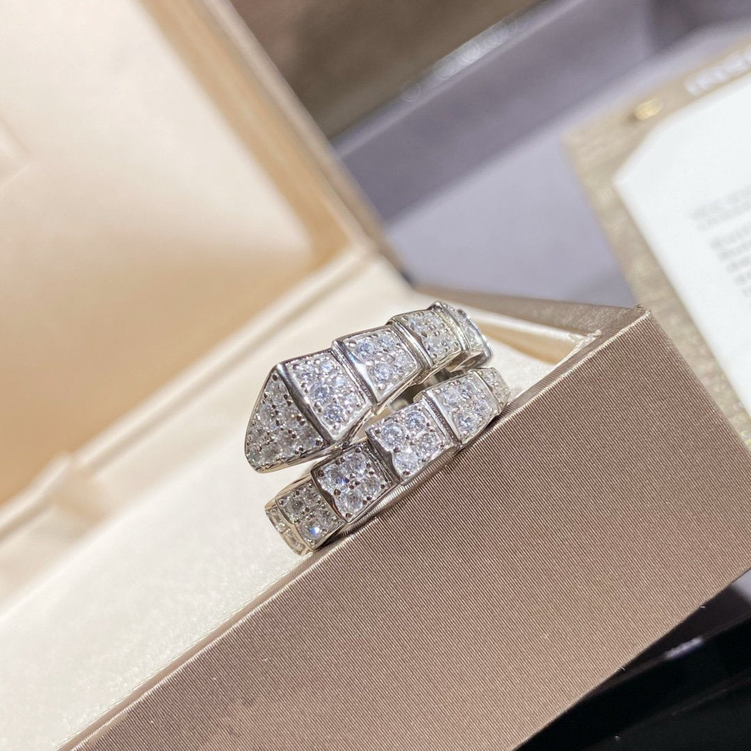 [Windsor Jewelry]SERPENTI RING SILVER DIAMOND PAVED