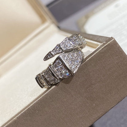 [Windsor Jewelry]SERPENTI LARGE RING SILVER DIAMOND PAVED