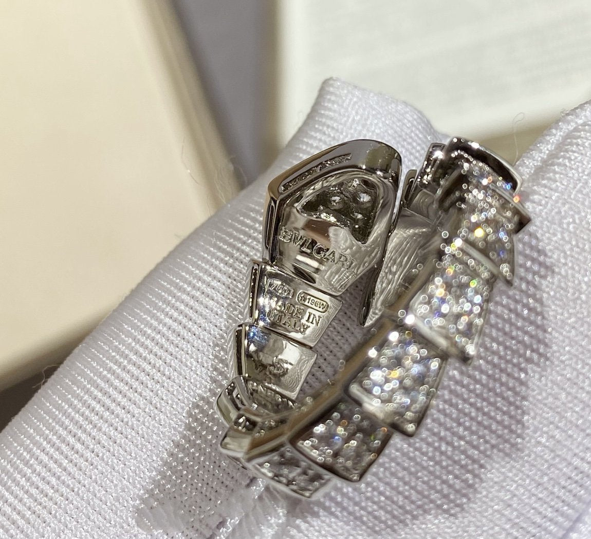 [Windsor Jewelry]SERPENTI LARGE RING SILVER DIAMOND PAVED