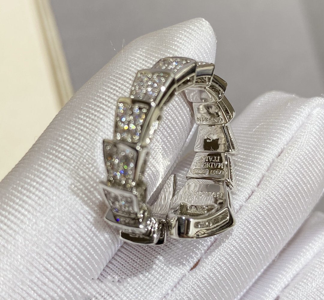 [Windsor Jewelry]SERPENTI LARGE RING SILVER DIAMOND PAVED