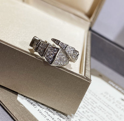 [Windsor Jewelry]SERPENTI LARGE RING SILVER DIAMOND PAVED