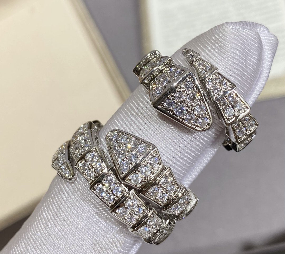 [Windsor Jewelry]SERPENTI LARGE RING SILVER DIAMOND PAVED