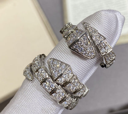 [Windsor Jewelry]SERPENTI LARGE RING SILVER DIAMOND PAVED