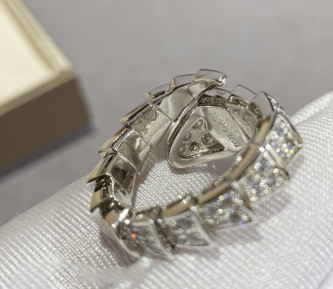 [Windsor Jewelry]SERPENTI LARGE RING SILVER DIAMOND PAVED