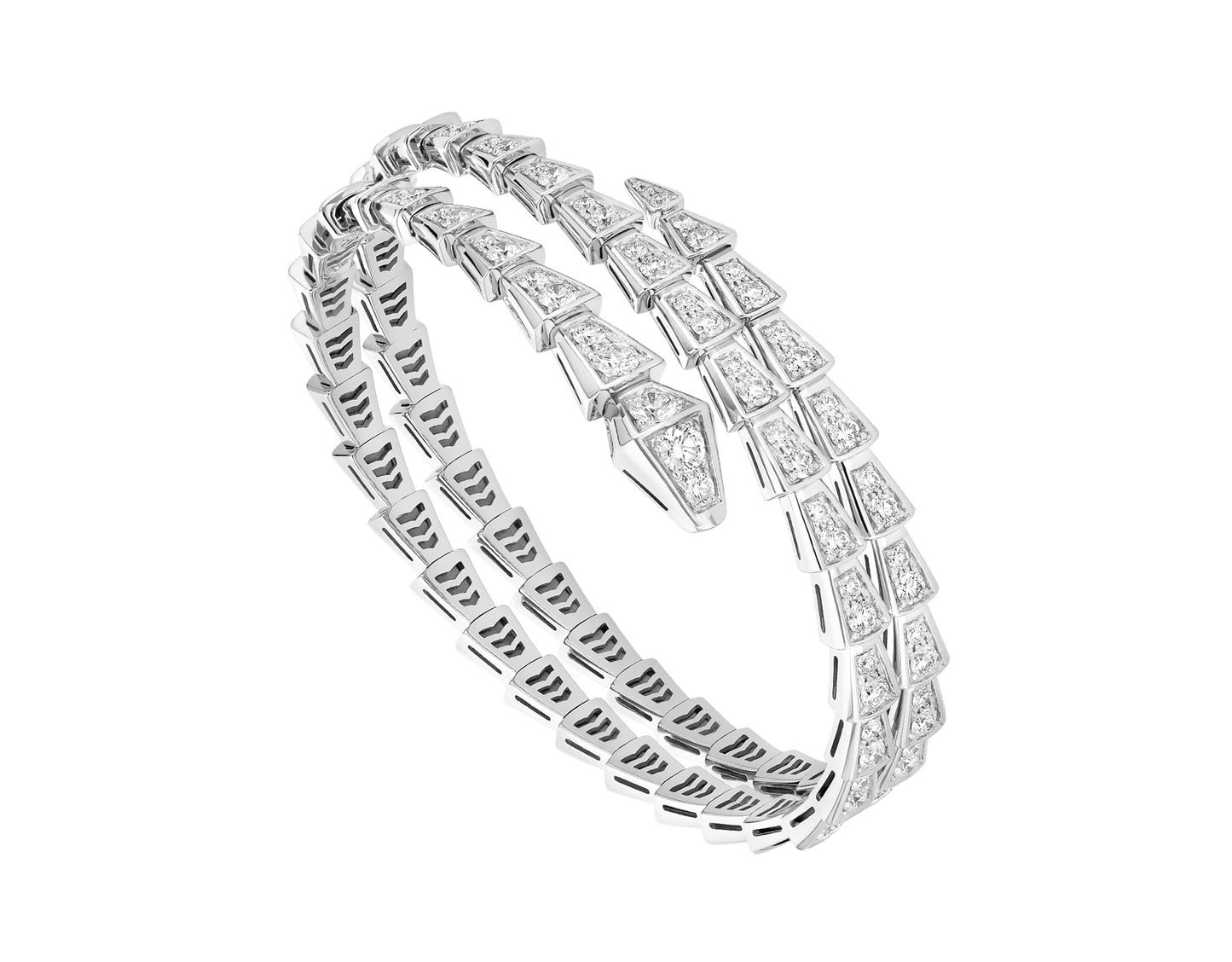 [Windsor Jewelry]SERPENTI BRACELET SILVER DIAMOND DOUBLE ROW