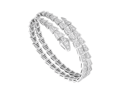 [Windsor Jewelry]SERPENTI BRACELET SILVER DIAMOND DOUBLE ROW