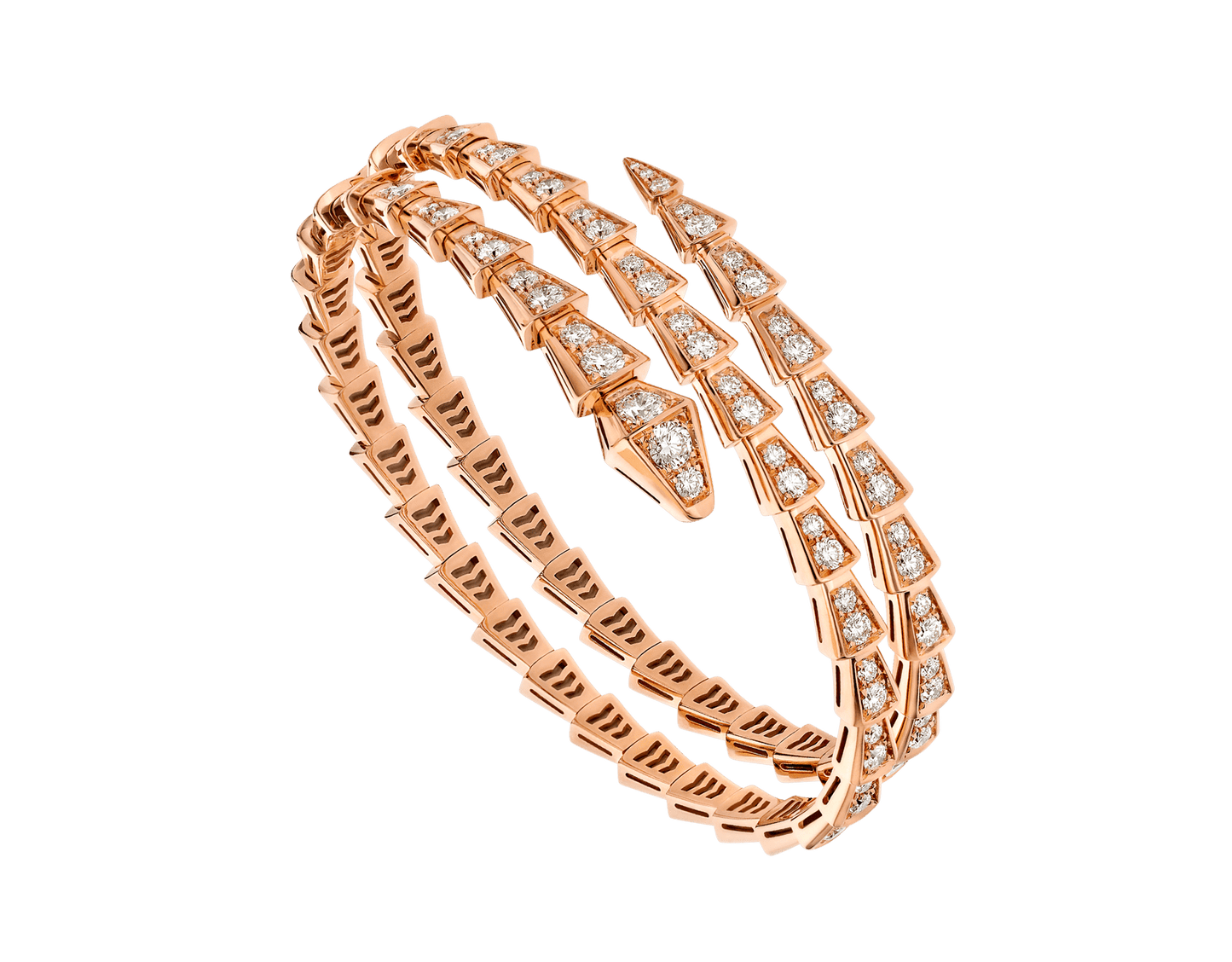 [Windsor Jewelry]SERPENTI BRACELET PINK GOLD DIAMOND DOUBLE ROW