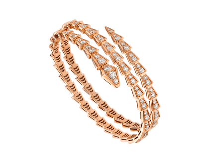 [Windsor Jewelry]SERPENTI BRACELET PINK GOLD DIAMOND DOUBLE ROW