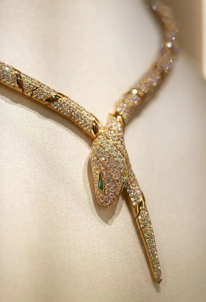 [Windsor Jewelry]HAUTE COUTURE GOLD SERPENTI NECKLACE