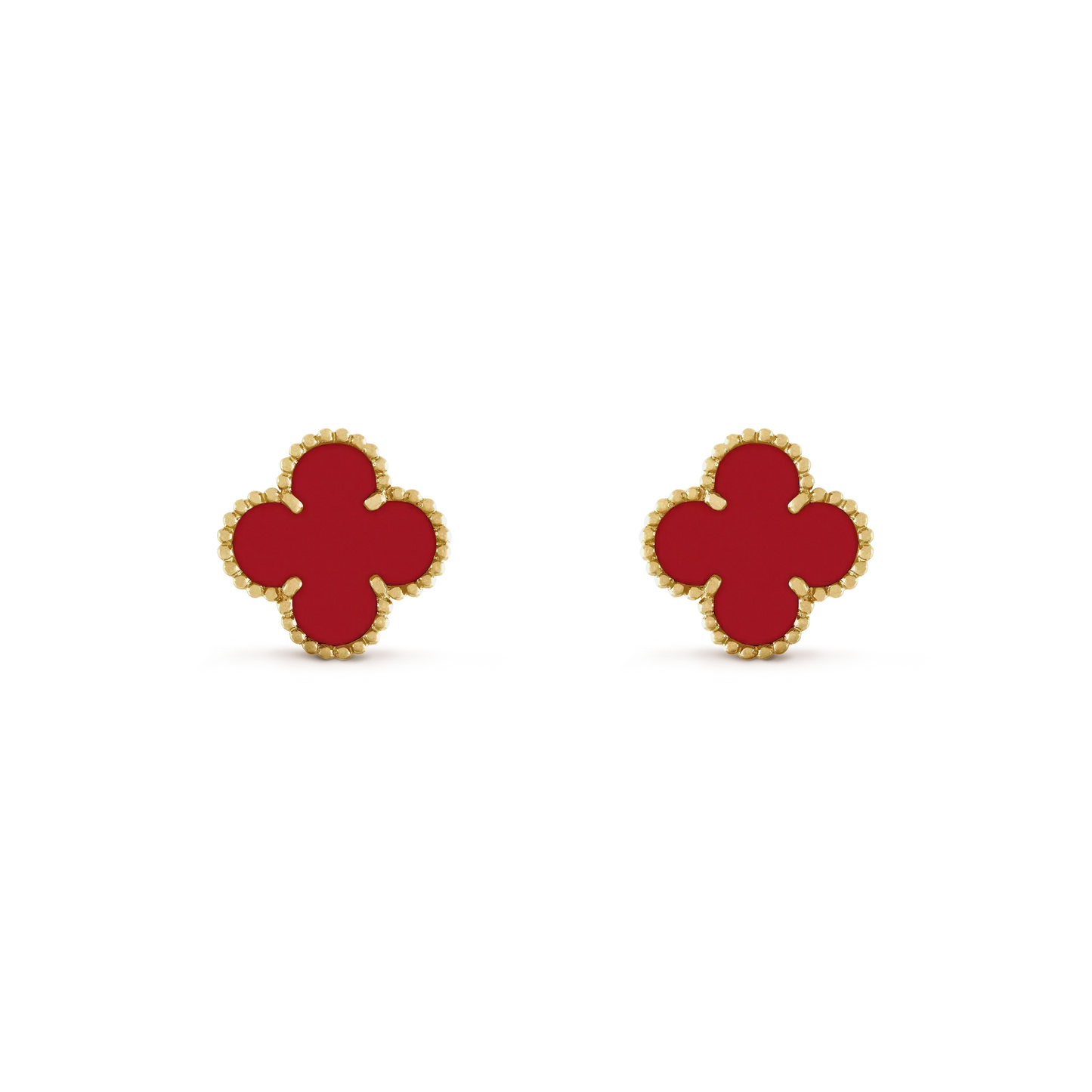 [Windsor Jewelry]CLOVER MINI 9.5MM CARNELIAN EARRINGS