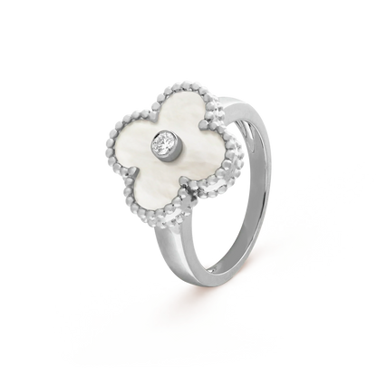 [Windsor Jewelry]CLOVER SILVER MOP DIAMOND RING