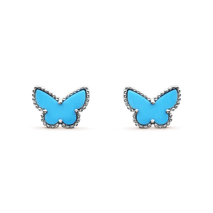 [Windsor Jewelry]BUTTERFLY TURQUOISE EARRINGS SILVER