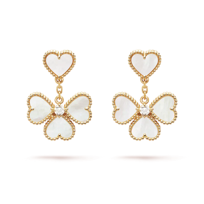 [Windsor Jewelry]CLOVER SWEET WHITE MOP EARRINGS