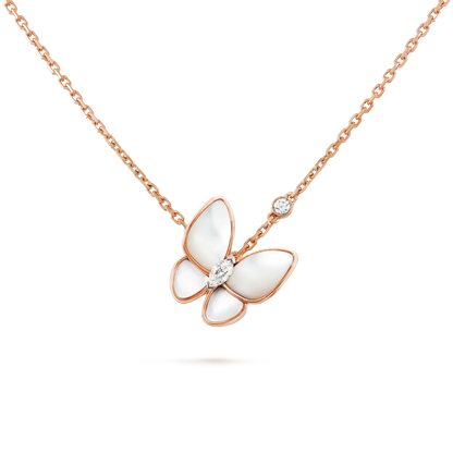 [Windsor Jewelry]BUTTERFLY MOP DIAMOND NECKLACE