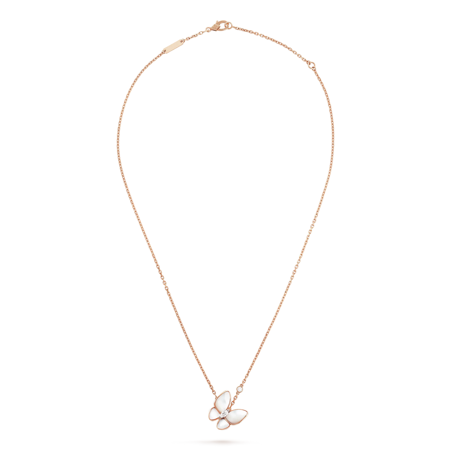 [Windsor Jewelry]BUTTERFLY MOP DIAMOND NECKLACE