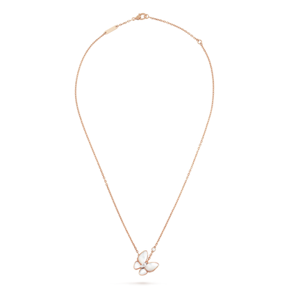 [Windsor Jewelry]BUTTERFLY MOP DIAMOND NECKLACE