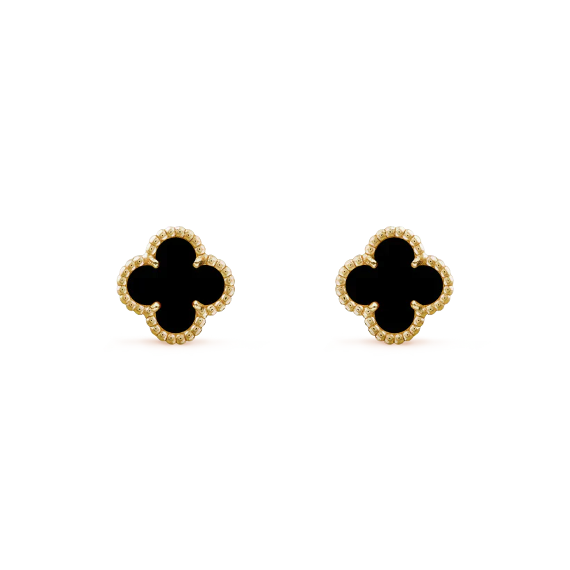 [Windsor Jewelry]CLOVER MINI 9.5MM BLACK MOP EARRINGS