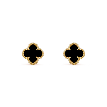 [Windsor Jewelry]CLOVER MINI 9.5MM BLACK MOP EARRINGS