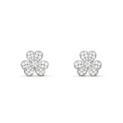[Windsor Jewelry]CLOVER COMOS DIAMOND EARRINGS SILVER