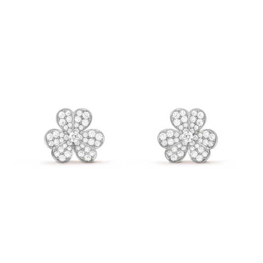 [Windsor Jewelry]CLOVER COMOS DIAMOND EARRINGS SILVER