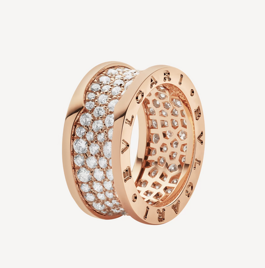 [Windsor Jewelry]ZERO 1 WITH PAVED DIAMONDS ON THE SPIRAL RING