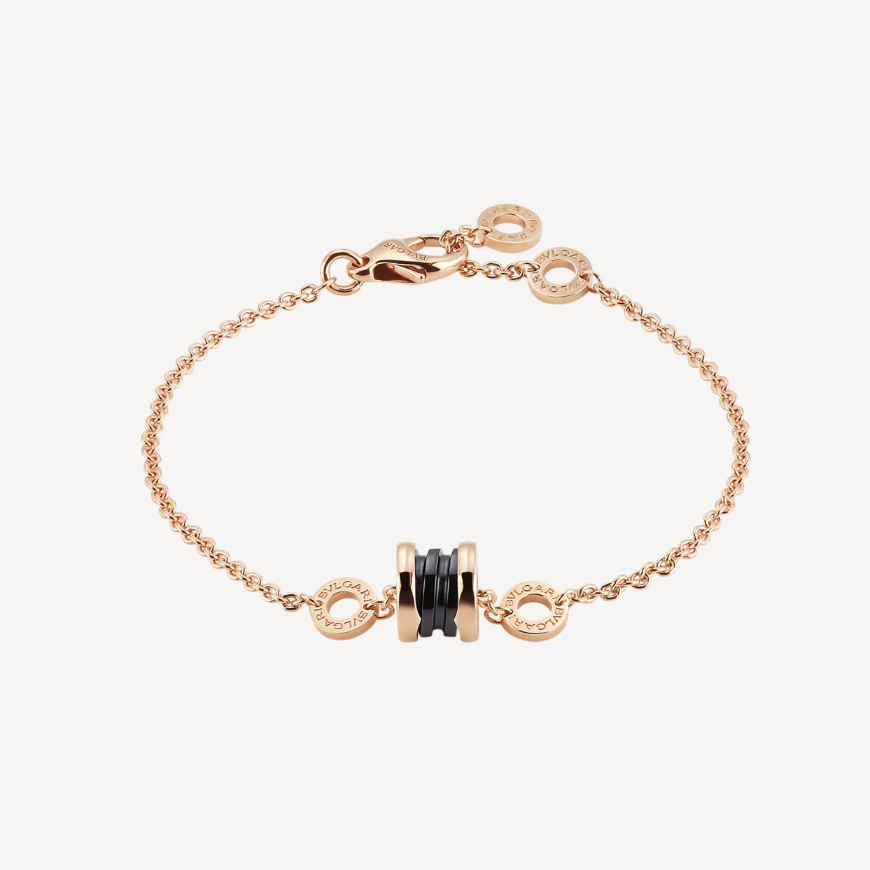 [Windsor Jewelry]ZERO 1 SOFT PINK GOLD AND BLACK CERAMIC BRACELET
