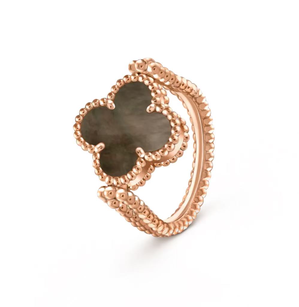 [Windsor Jewelry]CLOVER RIVERSIBLE GREY MOP RING