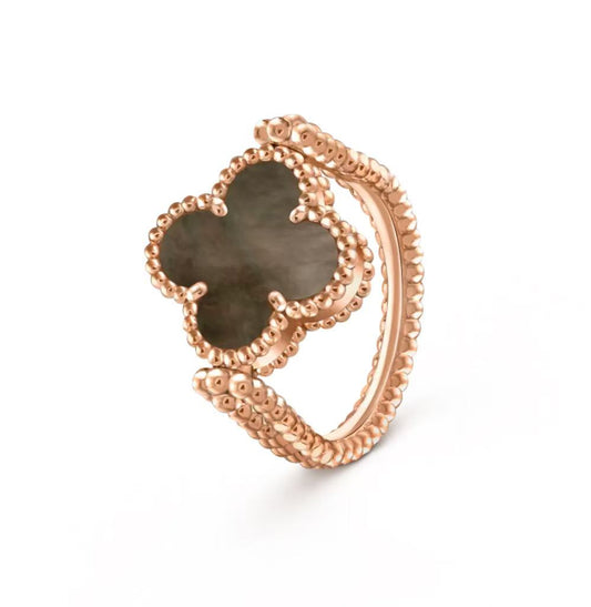 [Windsor Jewelry]CLOVER RIVERSIBLE GREY MOP RING